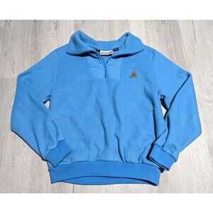 Vintage Sweater Pacific Trail Adult Sz M Medium Blue Fleece Pullover 1/4 Zip